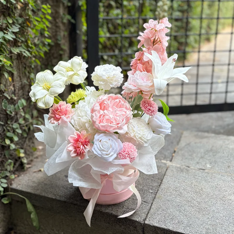 Artificial Bloombox Pink - Gambar 2