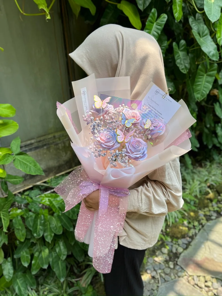 Unicorn Artificial Petite with Butterfly - Gambar 2