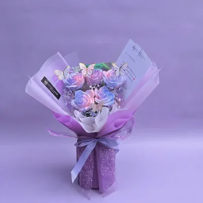 Unicorn Artificial Violet with Butterfly