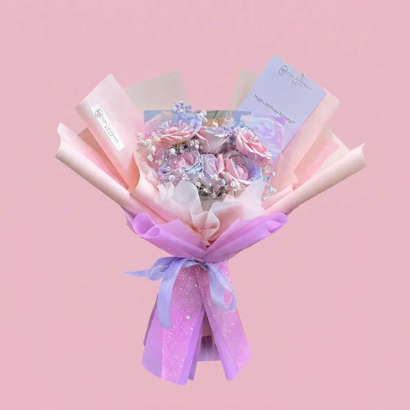 Unicorn Pink Roses with Butterfly - Gambar 2
